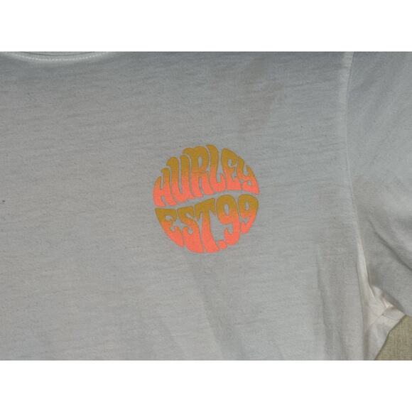 Hurley XL 13-15 Yrs White Retro Est 99 Graphic T-Shirt Boys Surf - Picture 3 of 16